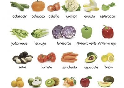 8.- Verduras y frutas